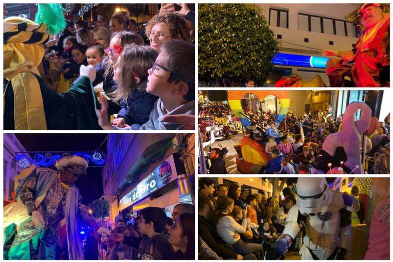 Imágenes de la cabalgata de esta tarde-noche en Telde (Foto TA)